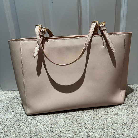 Tory Burch Pink Leather Tote Bag - Picture 2 of 5